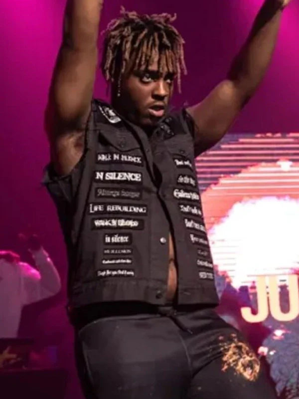 Juice-Wrld-Silence-Patches-Gray-Denim-Vest