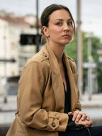 Kaley Cuoco Vanished 2026 Brown Wool Coat