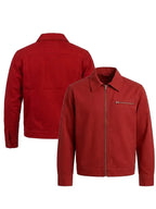 Travis Beatty  Red Harrington Style Zipper Cotton Jacket