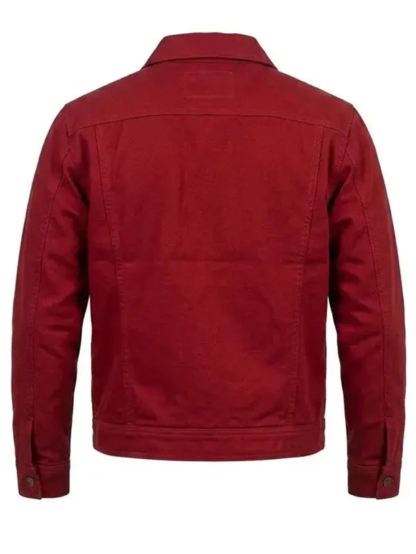 Travis Beatty  Red Harrington Style Zipper Cotton Jacket