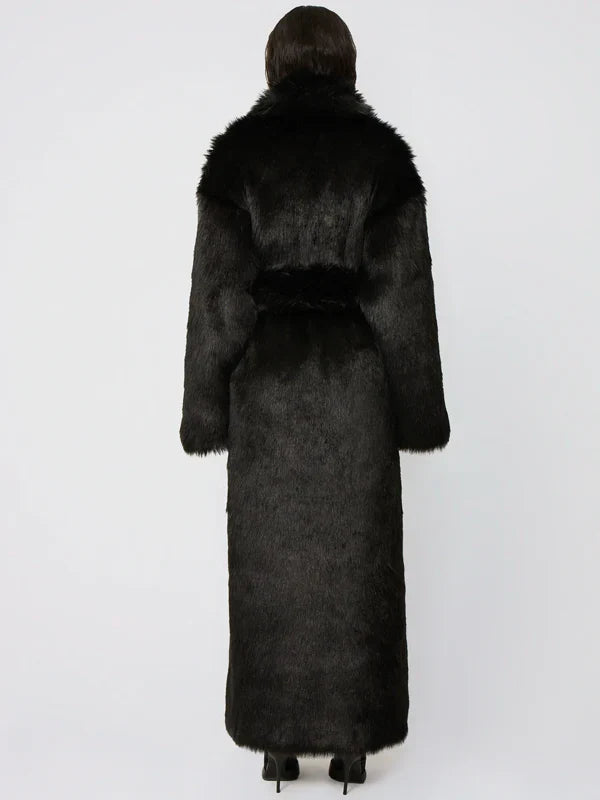Khy-Black-Faux-Fur-Coat-Back-View