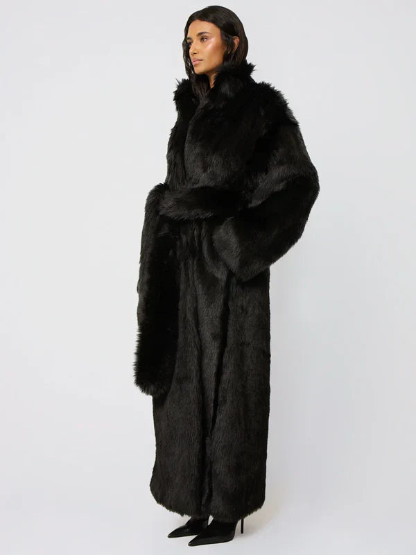 Khy-Black-Faux-Fur-Coat-Womens