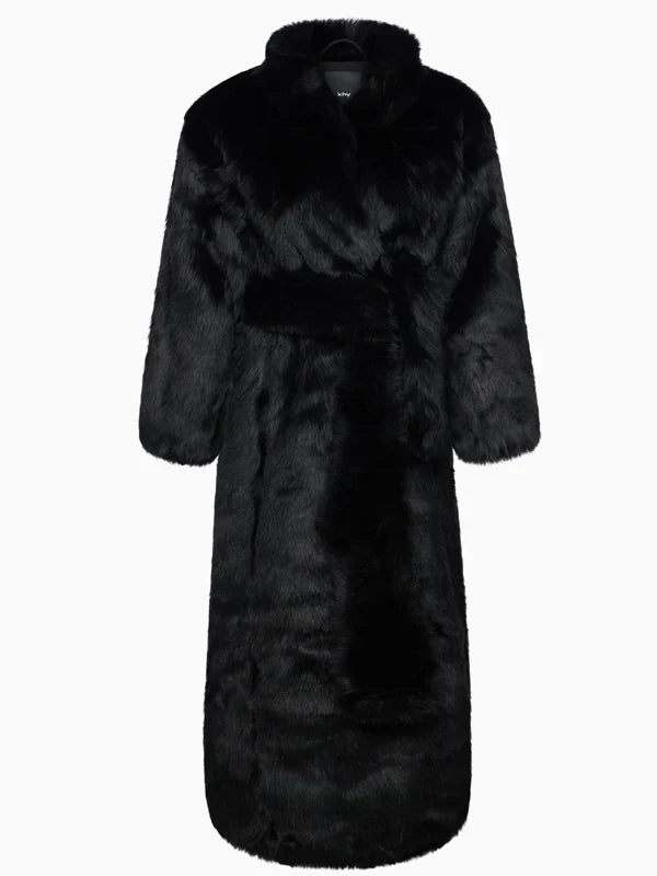 Khy-Black-Faux-Fur-Coat