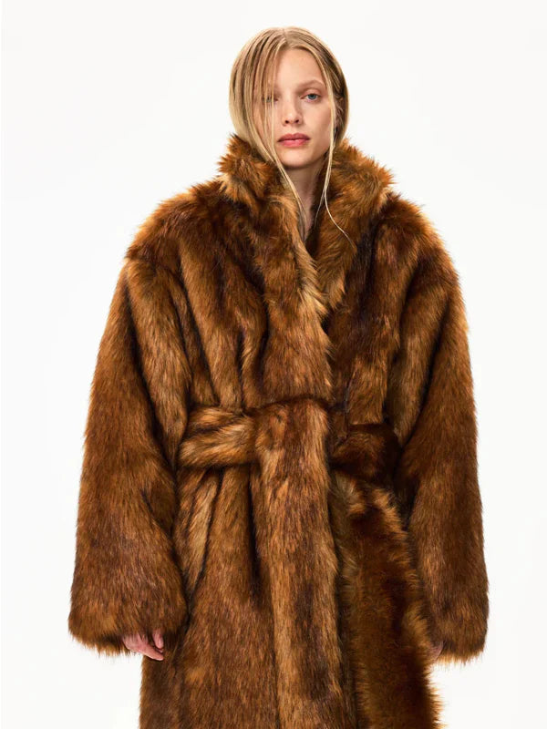 Khy-Full-Length-Faux-Fur-Coat-Cedar