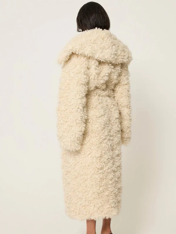 Khy-Shaggy-Cream-Faux-Fur-Coat-Back-View