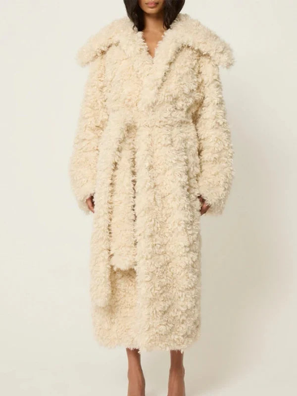 Khy-Shaggy-Faux-Fur-Coat-Cream