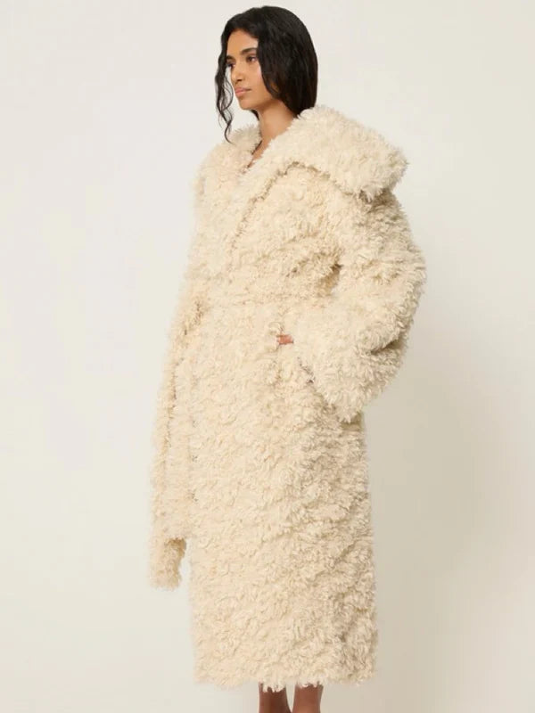 Khy-Shaggy-Faux-Fur-Cream-Coat