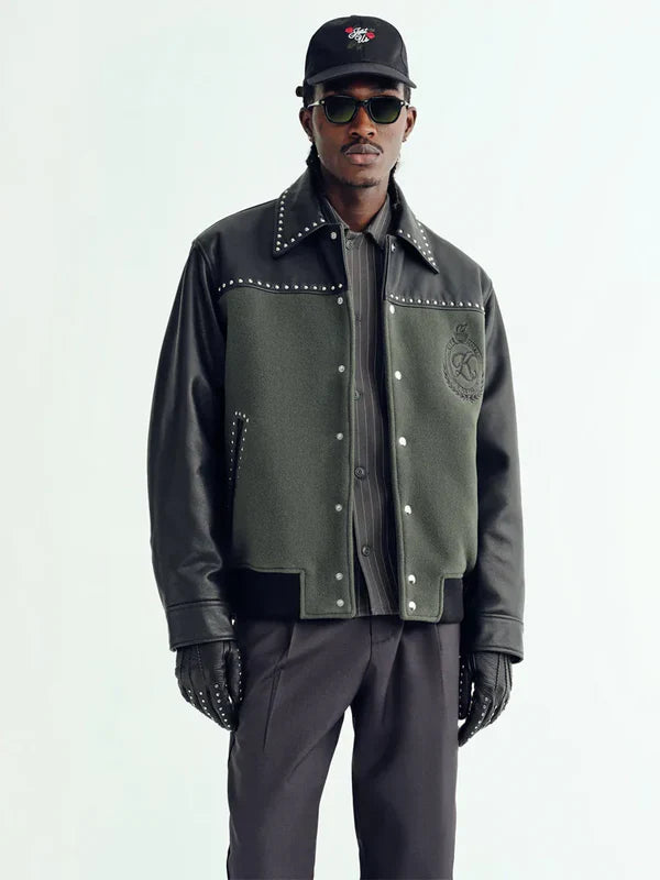 Kith-Combo-Varsity-Leather-Jacket