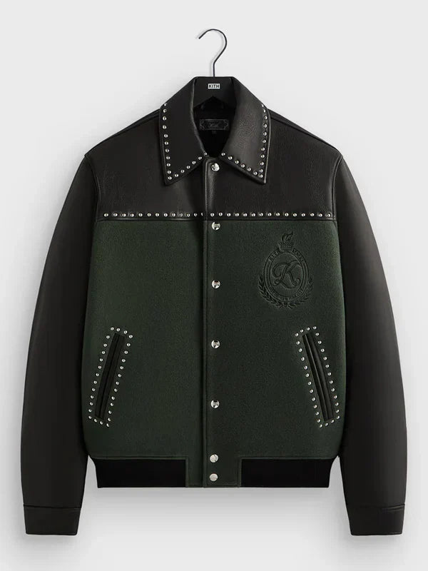 Kith-Combo-Varsity-Leather-Jacket