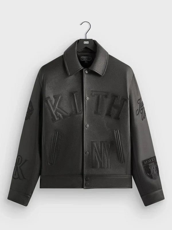 Kith-Pebbled-Leather-Varsity-Coaches-Jacket