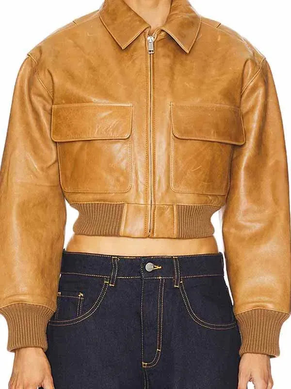 Kristin Cavallari The Reunion Laguna Beach Cropped Leather Jacket