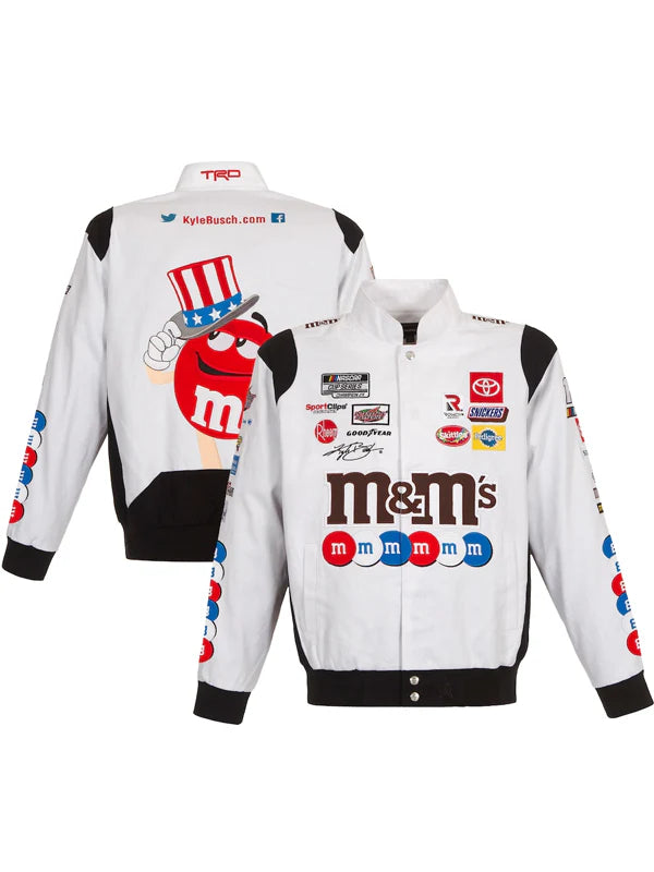 Kyle-Busch-M&M-Nascar-Jacket-White