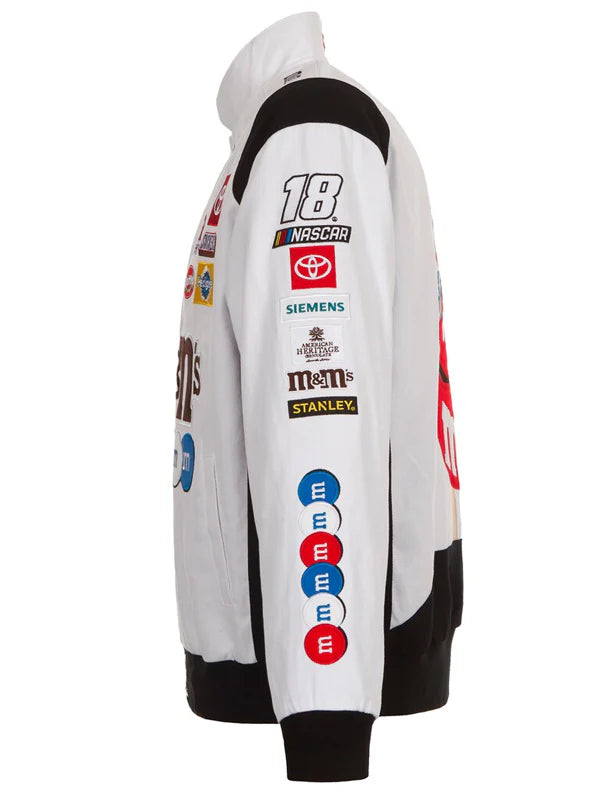 Kyle-Busch-M&M-Nascar-White-Jacket-Left-View