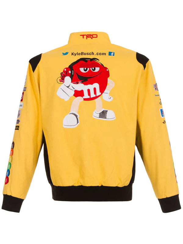 Kyle-Busch-Yellow-M&M-Jacket-Back-View