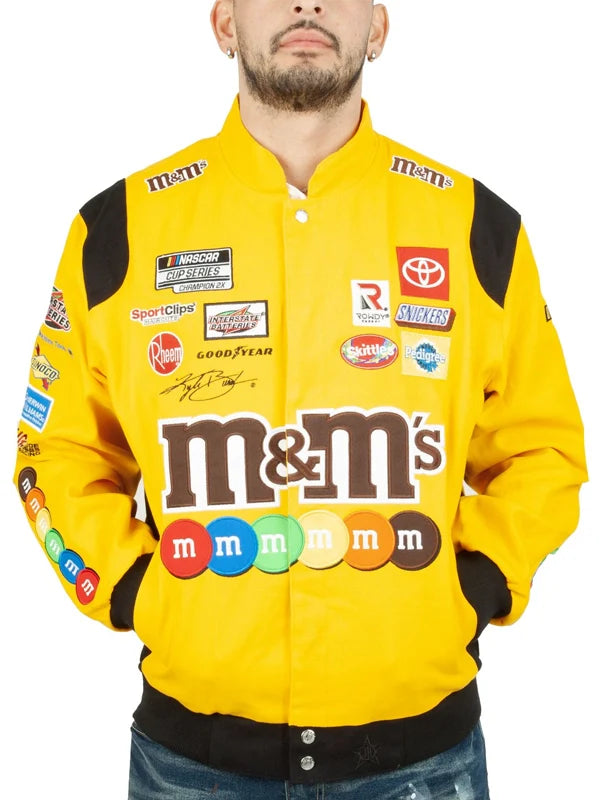 Kyle-Busch-Yellow-M&M-Nascar-Jacket