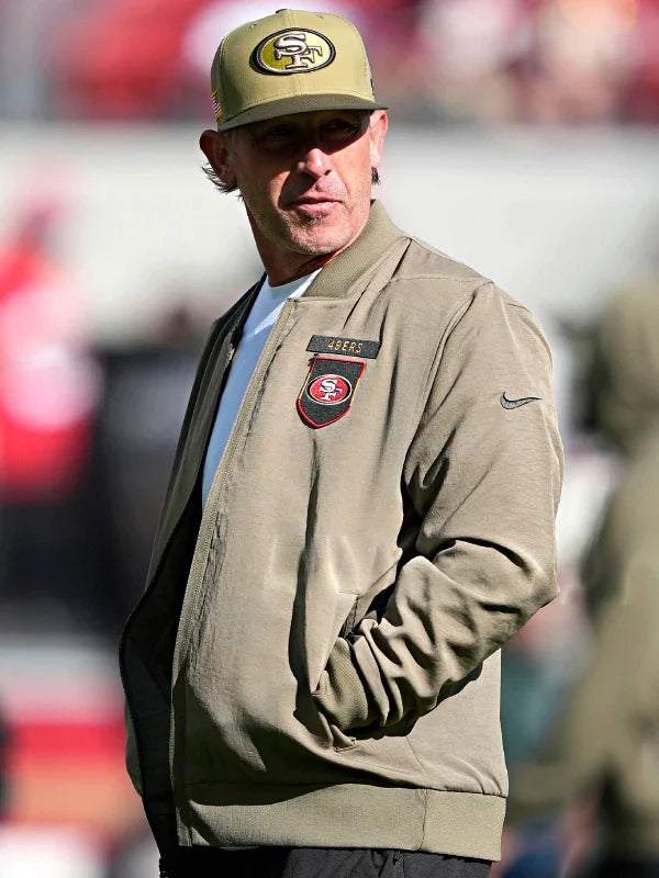Kyle-Shanahan-49ers-Salute-to-Service-Bomber-Jacket