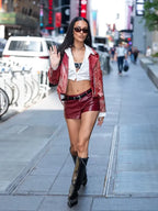 Kylie Cantrall NYC Rocks Bold Red Leather
