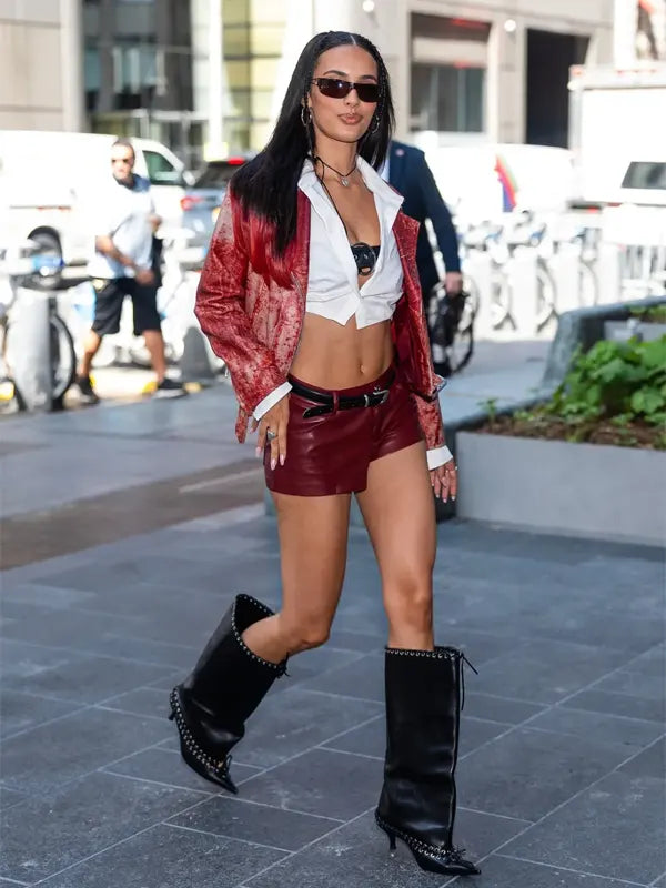 Kylie Cantrall NYC Rocks Bold Red Leather