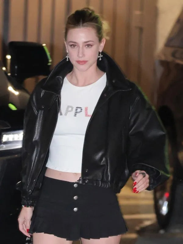 LA 2026 Lili Reinhart Leather Jacket