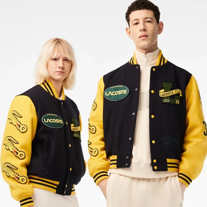 Lacoste Two-Tone Wool Bomber Jacket