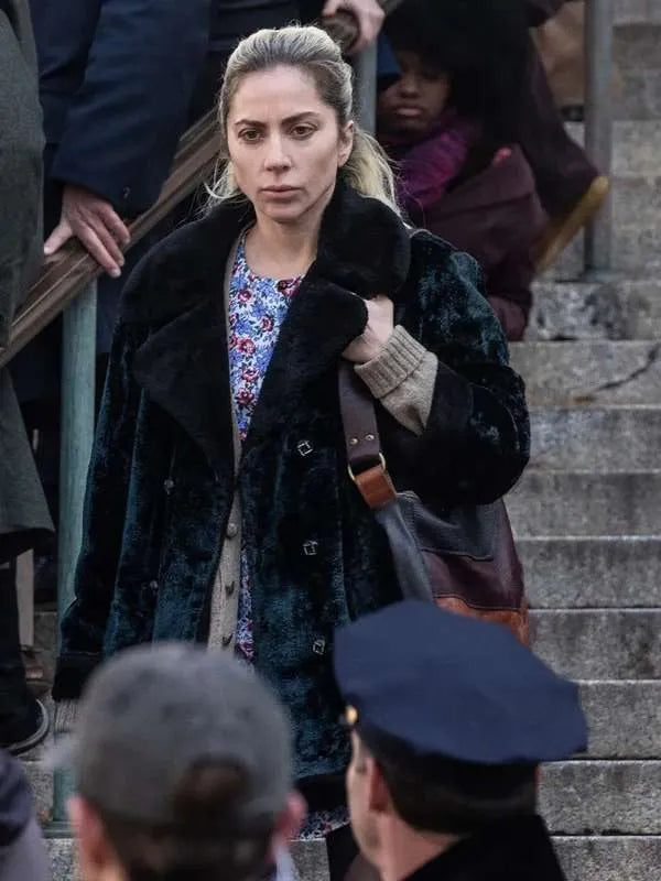 Lady Gaga Joker Folie à Deux 2024 Shearling Coat