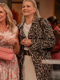 Laenne S02 Kristen Johnston Leopard Print Trench Coat
