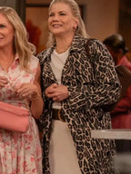 Laenne S02 Kristen Johnston Leopard Print Trench Coat