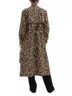 Laenne S02 Kristen Johnston Leopard Print Trench Coat
