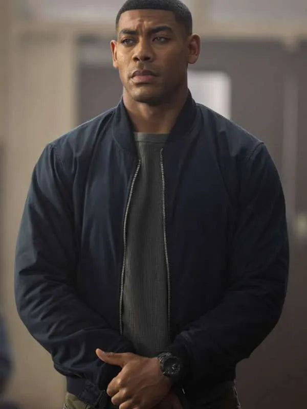 Lanterns 2026  New  Aaron Pierre Black Bomber Jacket