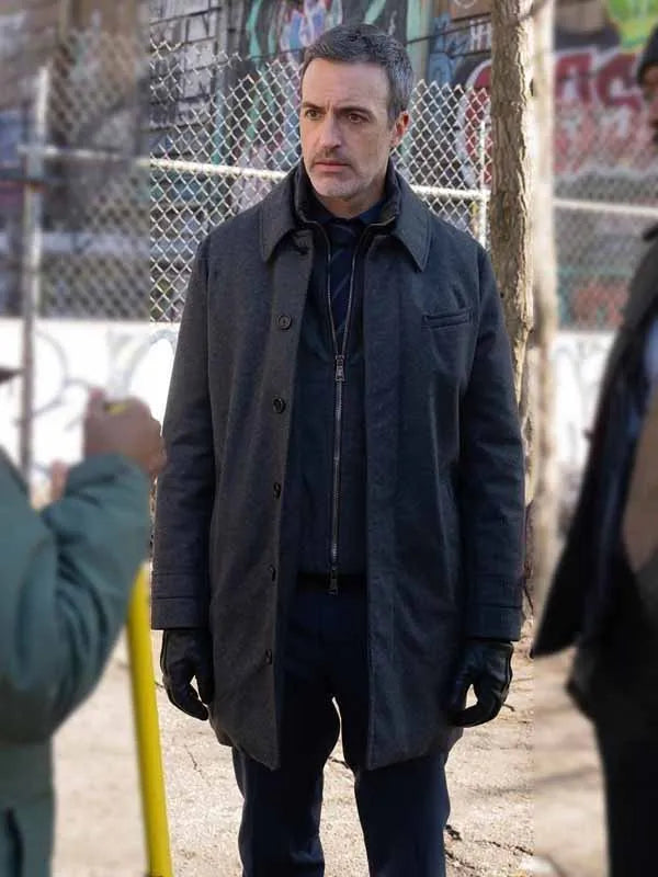 Law and Order S25 Vincent Riley Grey Wool Coat