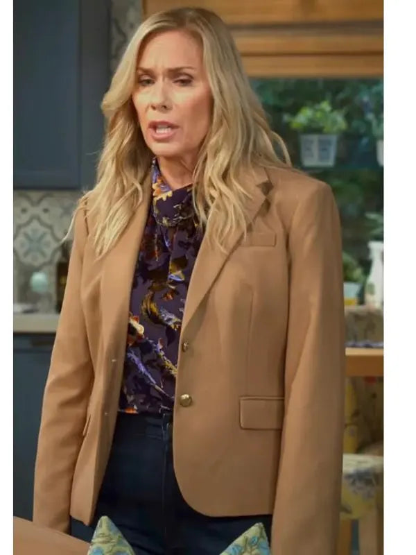 Leanne S02 Leanne Morgan Brown Single Breasted Blazer