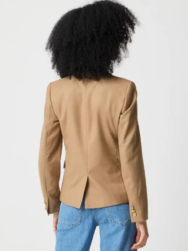 Leanne S02 Leanne Morgan Brown Single Breasted Blazer