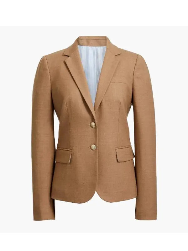 Leanne S02 Leanne Morgan Brown Single Breasted Blazer