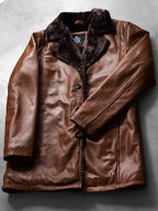 Leather-Fur-Lined-Jacket-Brown