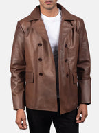 Leather Peacoat For Sale