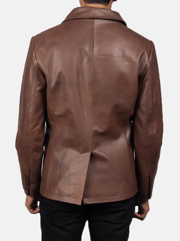 Leather Peacoat On Sale