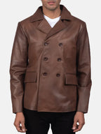 Leather Peacoat