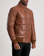 Leather-Puffer-Jacket-Browm