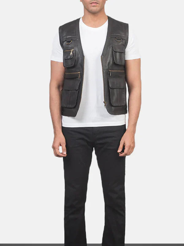Leather Safari Vest Sale