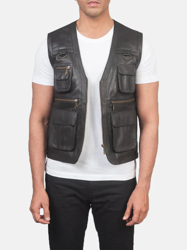 Leather Safari Vest