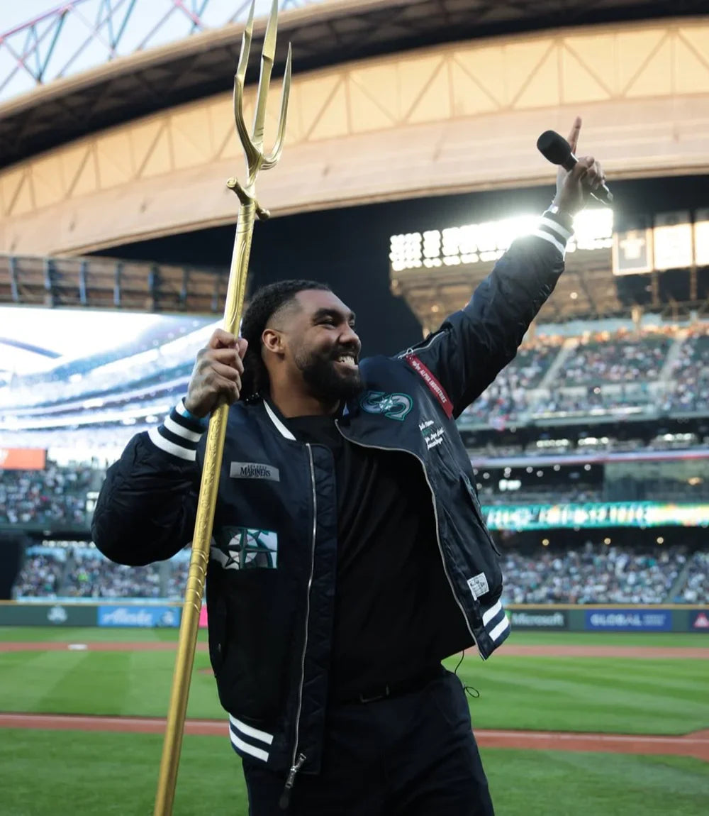 Leonard-Williams-Seattle-Mariners-Opening-Day-Alpha-Industries-Bomber-Jacket