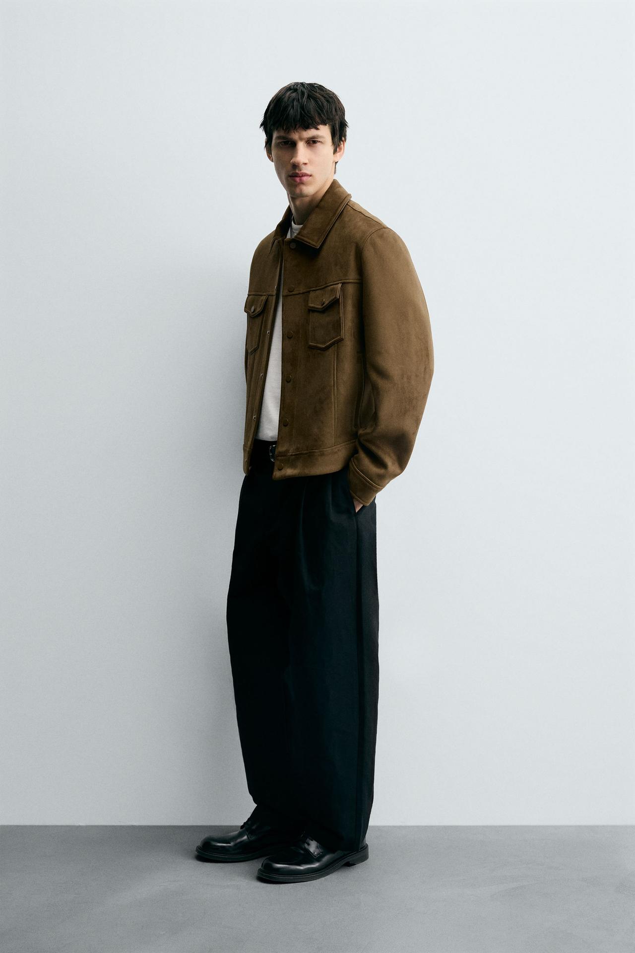 Lightweight faux suede outerwear