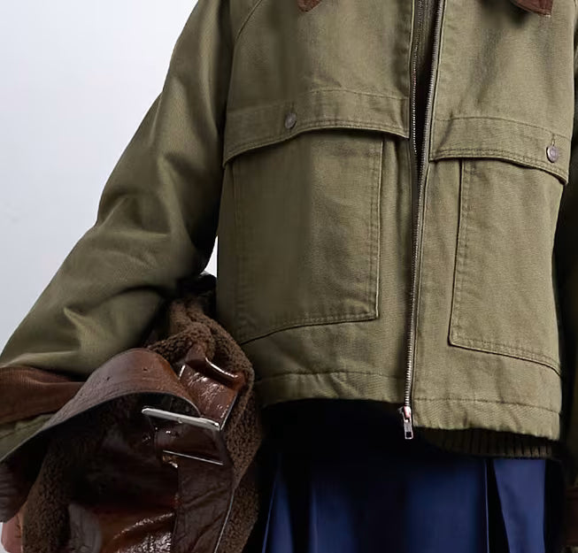 Womens Padded Denim Barn jacket
