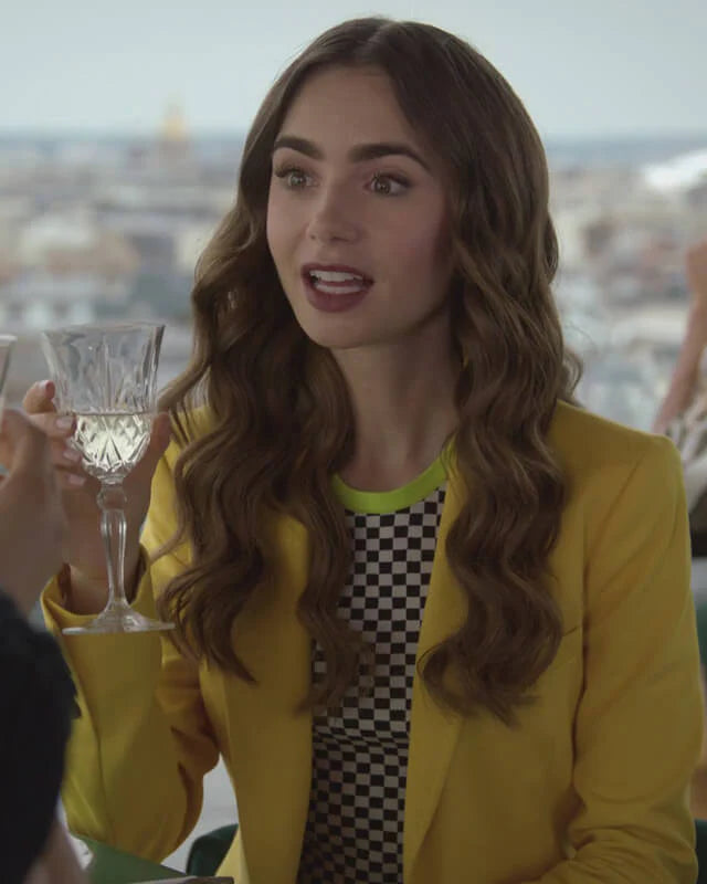 Lily-Collins-Emily-In-Paris-Yellow-Blazer