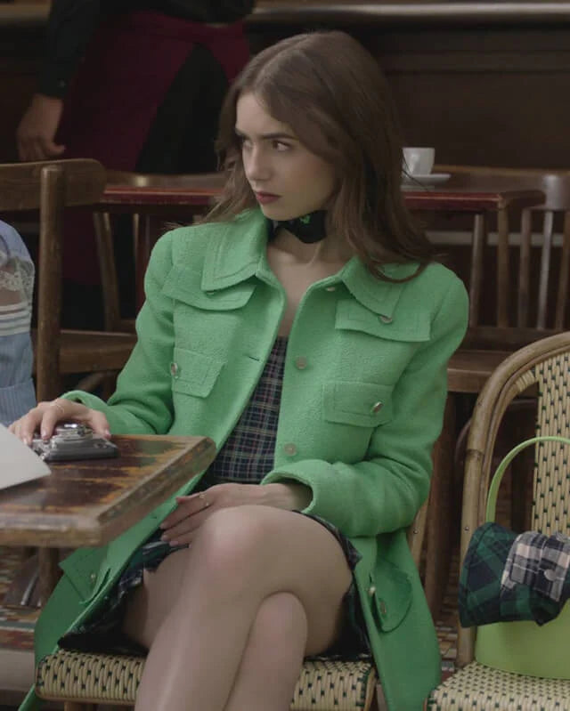 Lily-Collins-Emily-in-Paris-Green-Coat