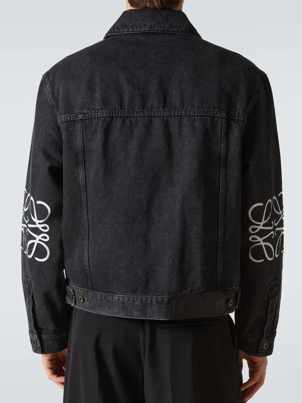 Loewe-Black-Denim-Jacket-Back-View
