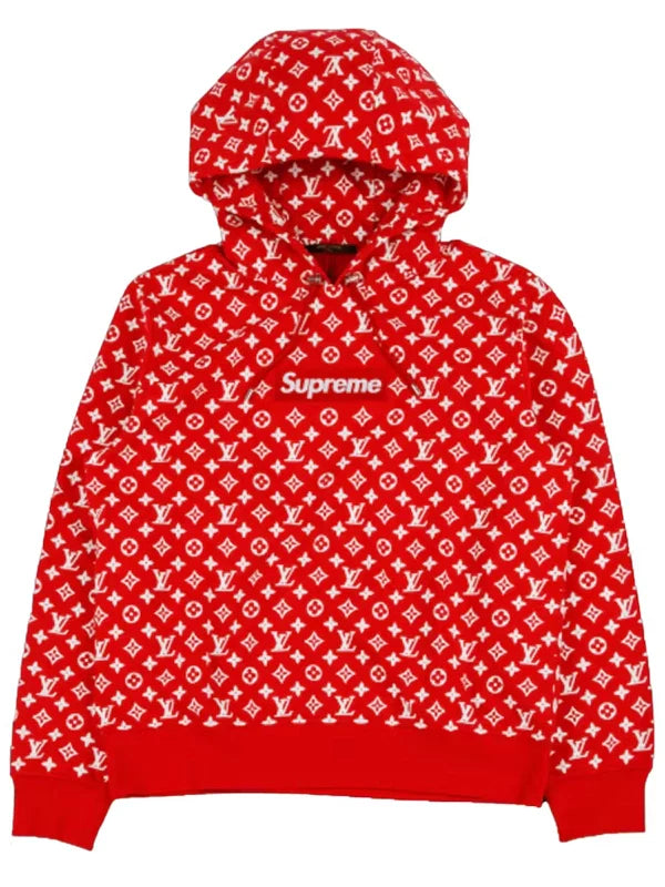 Louis-Vuitton-Supreme-Red-Hoodie