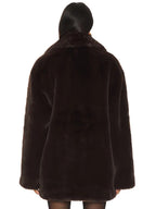 Wainscott Faux Fur Jacket In Brown Lovers And Friends