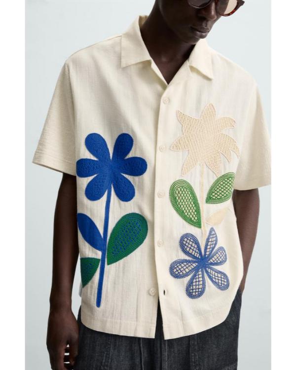 Electric Bloom S01 Nathaniel Buescher Floral Patch Shirt