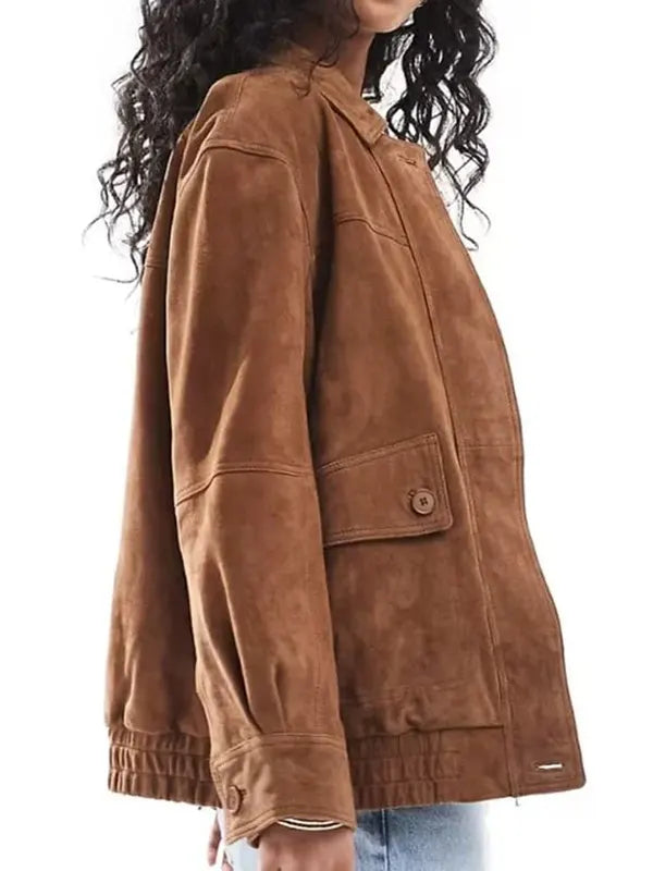 Lucy Freyer Adults S01 Brown Suede Jacket